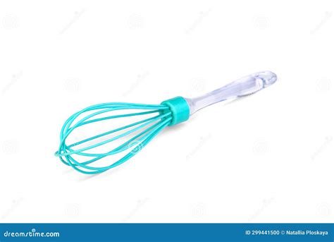 Green Silicone Whisk On A White Background Stock Photo Image Of