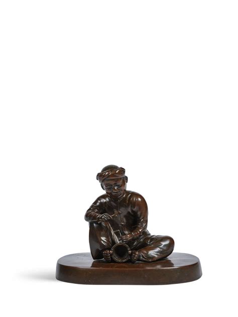 Bidlive Vietnam Xxe Si Cle L Gante Statue En Bronze Patin