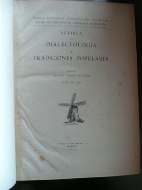 Revista De Dialectologia Y Tradiciones Populares Tomo Ix