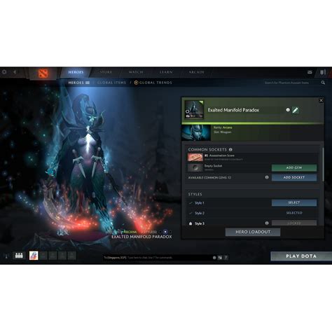 Dota 2 Exalted Manifold Paradox PA Phantom Assassin Arcana Level 2