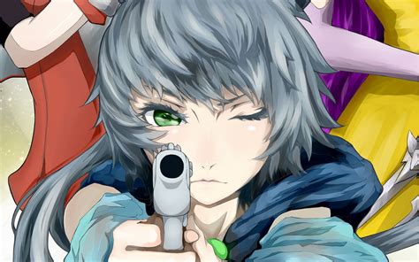 2160x1440 Resolution Photography Of Woman Cartoon Anime Holding Gun