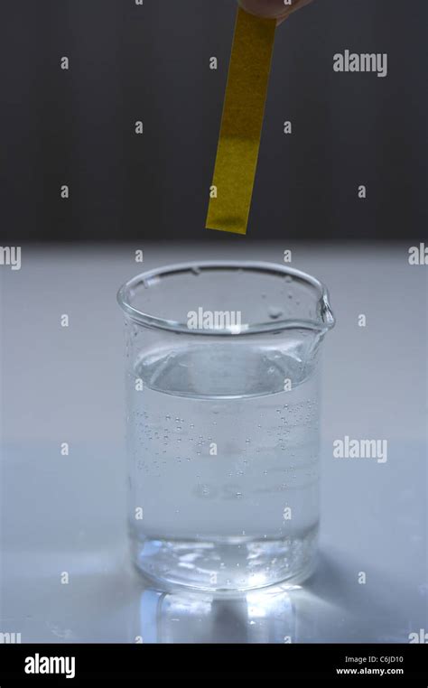 pH test using indicator paper - neutral pH 7 Stock Photo - Alamy