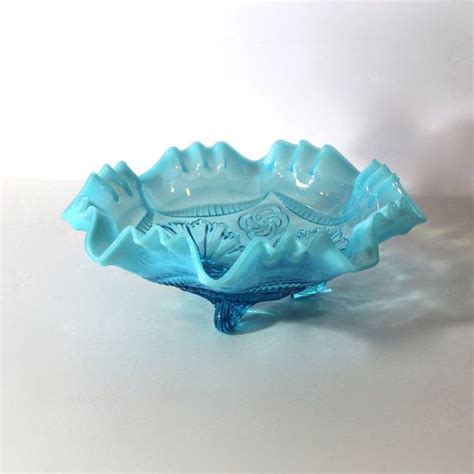 Antique Jefferson Glass Co Ruffles Rings Bowl Etsy Art Glass Bowl