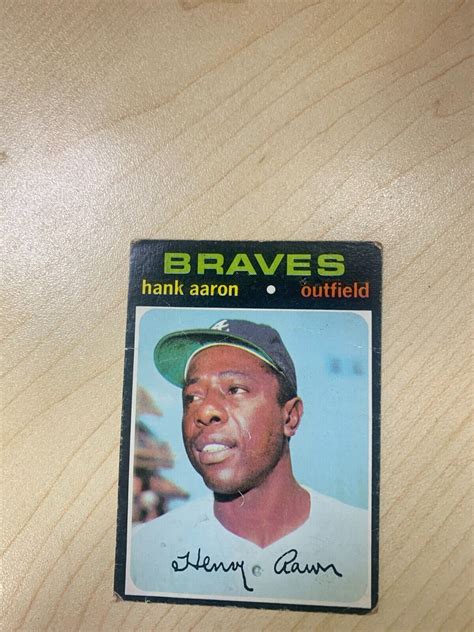 1971 Topps Hank Aaron 400 Gd Vg Glue Stain Back EBay