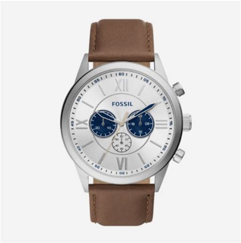 Fossil Mens Flynn Chronograph Stainless Steel Watch Mens Fashion Watches And Accessories