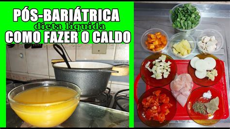 BARIÁTRICA Dieta Líquida COMO FAZER O CALDO Bariátrica Pós