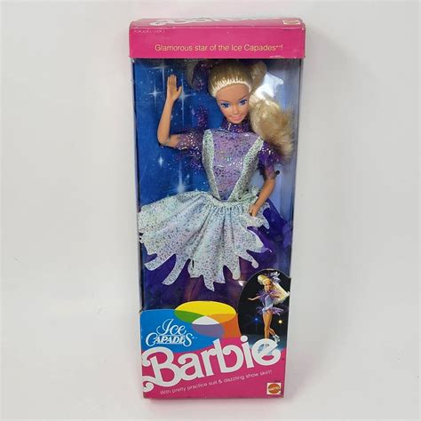 Vintage 1990 Mattel Ice Capades Barbie Doll 9847 Figure Skate