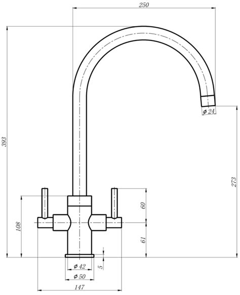 1810 Company Curvato Slim Lever Curved Spout Kitchen Sink Tap Brushed Steel