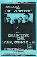 The Cranberries Vintage Concert Poster 1996 At Wolfgang S