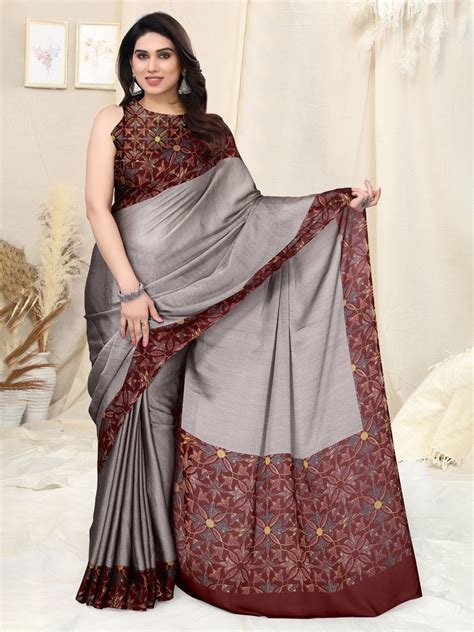 Discover Grey Colour Silk Saree Super Hot Kenmei Edu Vn