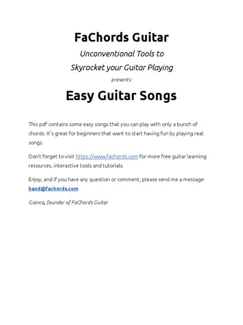 Easy Guitar Songs | PDF