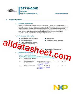 Bt E Datasheet Pdf Nxp Semiconductors