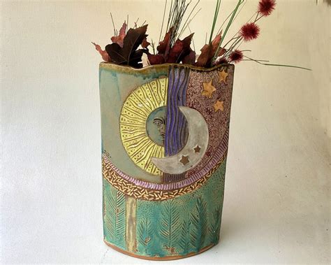 Sun And Moon Large Vase Etsy