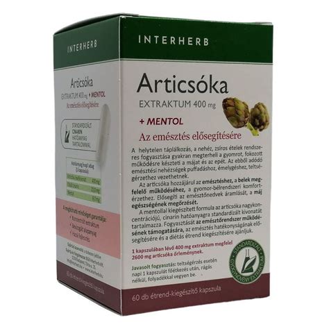 3639 Ft Interherb Napi 1 articsóka 400mg extraktum kapszula 60db