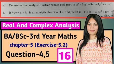 Babsc 3rd Maths Real And Complex Analysis Chapter 5exercise 52