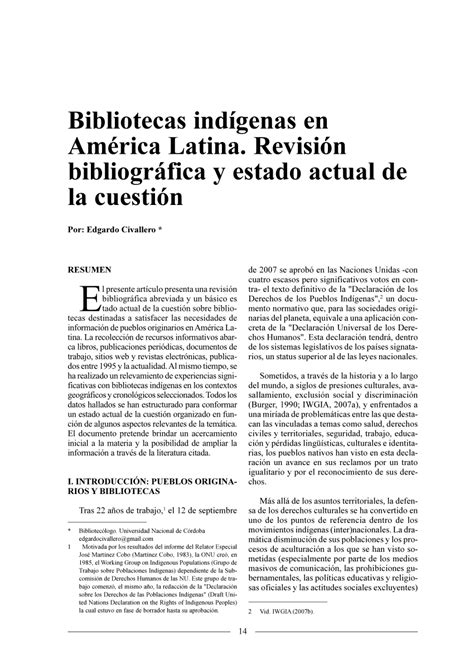 PDF Bibliotecas indígenas en América Latina Revisión bibliográfica y