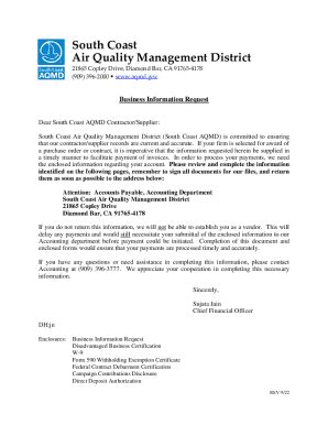 Fillable Online Contact South Coast Air Quality Management District