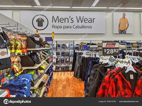 Walmart Retail Store Menswear Clothing Aisle Section Stock Editorial