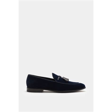 Barrett Samt Tassel Loafer Navy Braun Hamburg