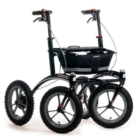 Trionic Walkers Terminator Rollator 14er 14 Tires Black Grey 2500001