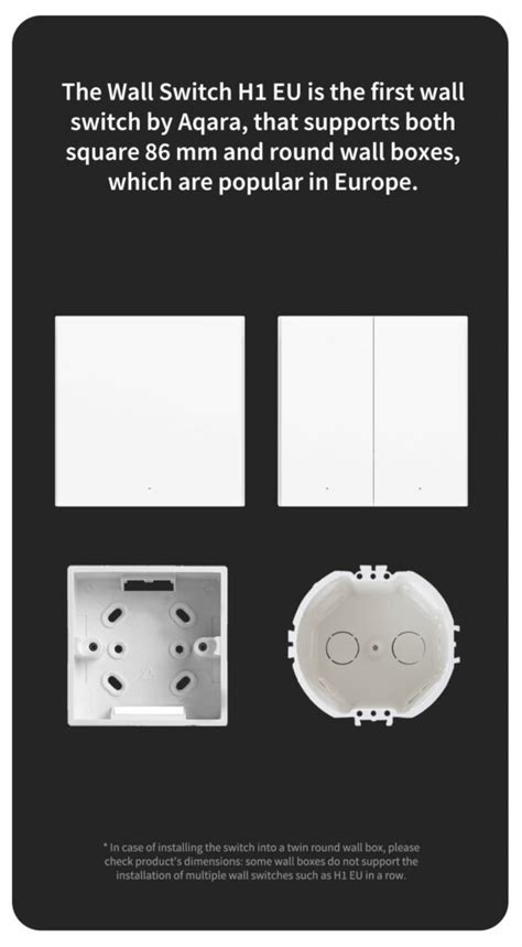 AQARA Smart Wall Switch With Neutral Double Rocker Techomz