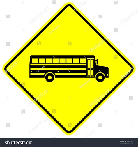 School Bus Sign Stock Vector 36261541 : Shutterstock