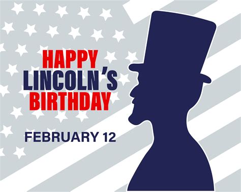 Abraham Lincoln Birthday Banner Silhouette Of Lincoln In Profile