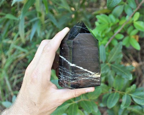 Black Tourmaline Tower Full Polished Tourmaline Point Choose Size