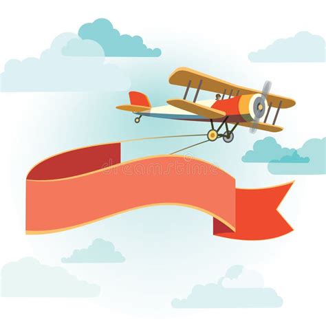 Plane Banner Flag Stock Illustrations 13 980 Plane Banner Flag Stock