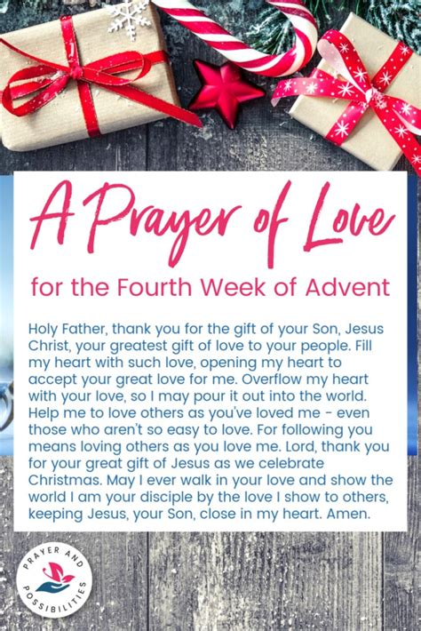 Prayer for the Fourth Week in Advent - Prayer & Possibilities