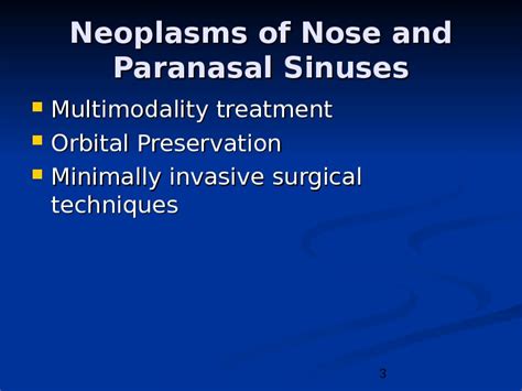 1 Neoplasms Of The Nose And Paranasal Sinus