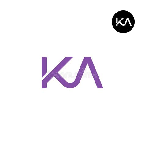 letter ka monogram logo design stock vector illustration