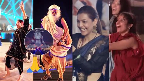 Sadhguru Dance Kajal Agarwal Tamanna Bhatia Sree Leela Mangli Divi