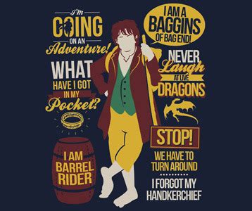 The Hobbit Quotes T-Shirt - Bilbo Baggins Quotes