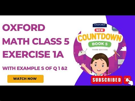 Oxford Countdown Book Class Math Unit Exercise A Q No Youtube