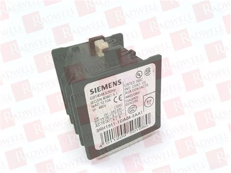 3RH1911 1GA04 3AA1 By SIEMENS Buy Or Repair Radwell Co Uk