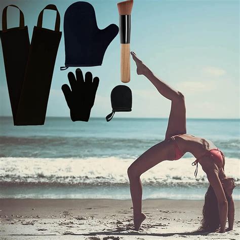 5 Piece Self Tanning Mitt Applicator Set - Self Tan Glove, Lotion
