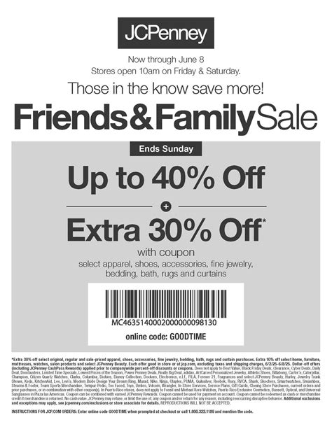 Eastpoint - 👚👖👗🩳👠👞💍🩱⌚️👝👜💄 JCPenney Friends & Family Sale Now thru June