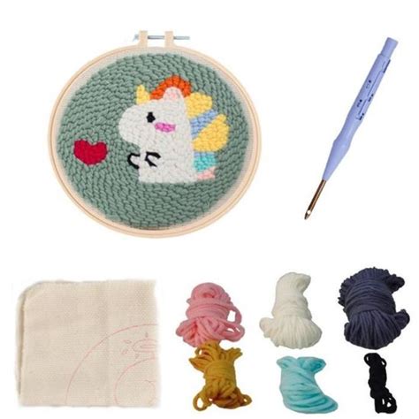 SUPPORT TOILE A BRODER HH 19 No Punch Needle Kit De Broderie Avec