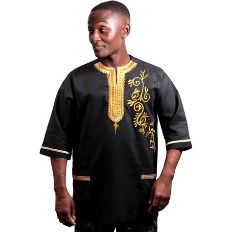 African Floral Mens Dashiki Linen African Fashion Tops African