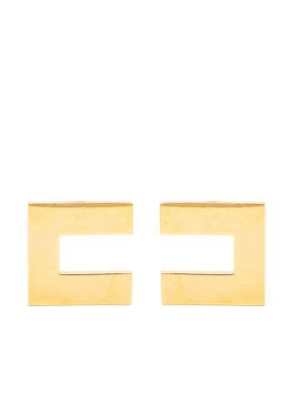 Elisabetta Franchi Double C Logo Earrings Farfetch