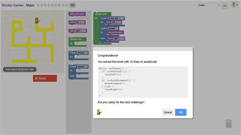 Googles Blockly Games Maze Solutions