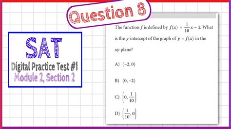 Question 8 From Sat Digital Practice Test 1 Module 2 Section 2 Youtube