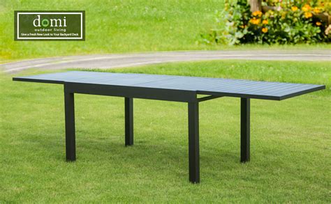 Domi Patio Dining Expandable Table Metal Aluminum Outdoor