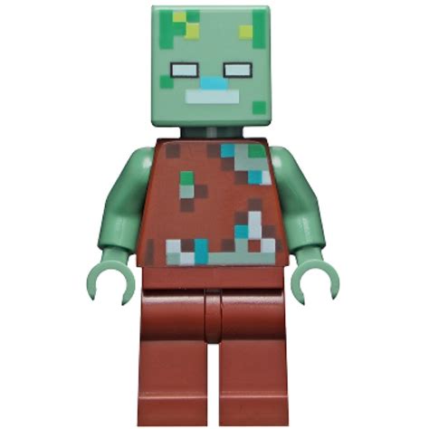 Lego Min Minifigure Minecraft Drowned Zombie