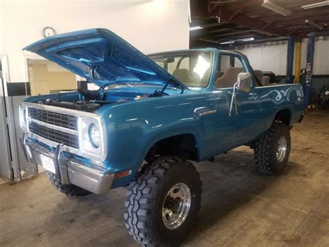 1976 Dodge Ramcharger Suv Blue 4wd Manual Se For Sale Photos