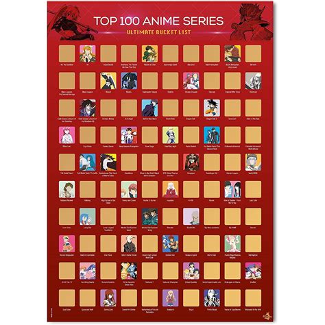 Buy Me Time Joy Top 100 Anime Scratch Off - Anime Stocking Stuffer