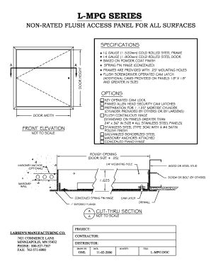 Fillable Online Access Panels L Mpg Series Submittal And Detail Sheets