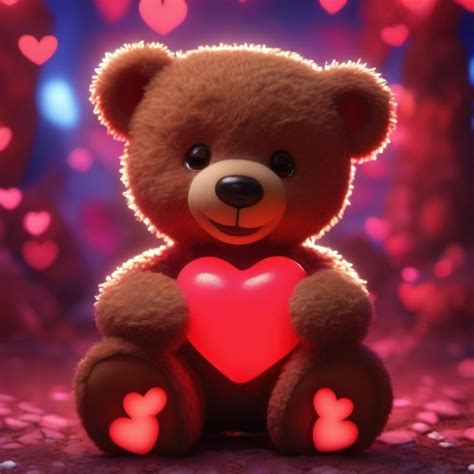 Cute Teddy Bears With Red Hearts Aranyos Maci Piros Sz Vekkel