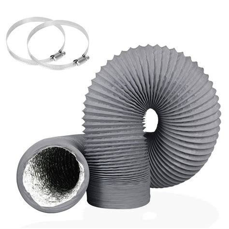 Buy 6 Inch 16FT Dryer Vent Hose Aluminum Clothing Flexible Duct Gray